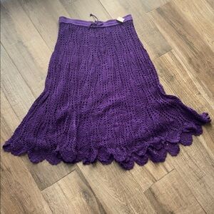 Purple Crochet Women's Skirt OSFA